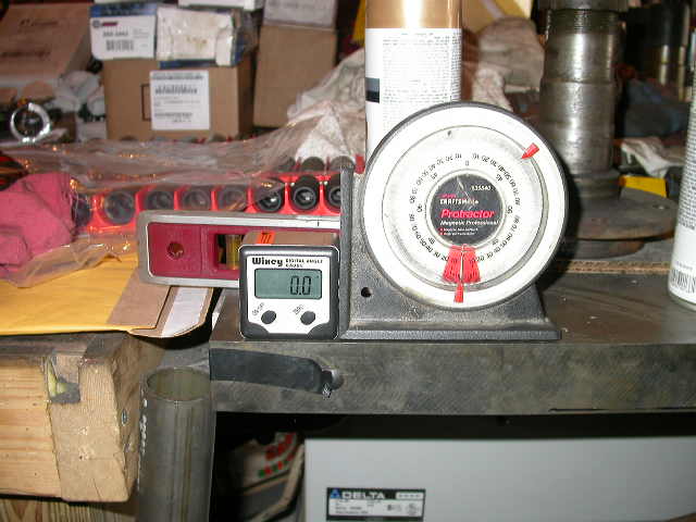 Either one of these angle finders would be fine to use, but the digital one is easier to read and more accurate. I did zero it against the regular angle finder.