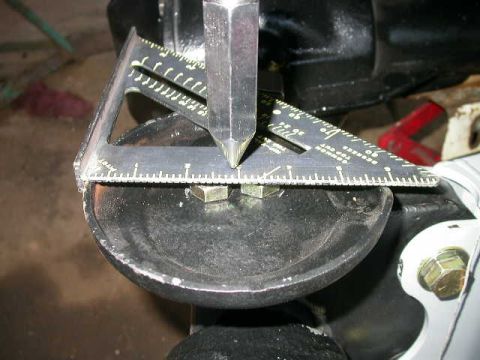 1990 Ford Bronco - This seems to be the best way to measure the position of the coil cups to make sure they're dead even.