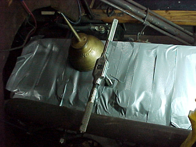 Tapping the hole with special Heli - Coil tap