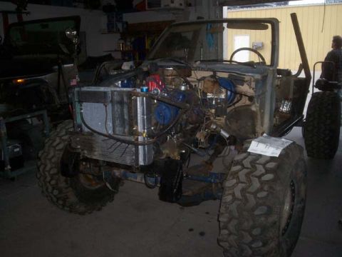 1982 Toyota 4Runner - This vehicle appears to be a project in progress, with its engine and front end disassembled.