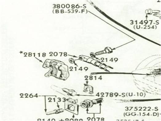Black-and-white parts diagram with Ford part numbers