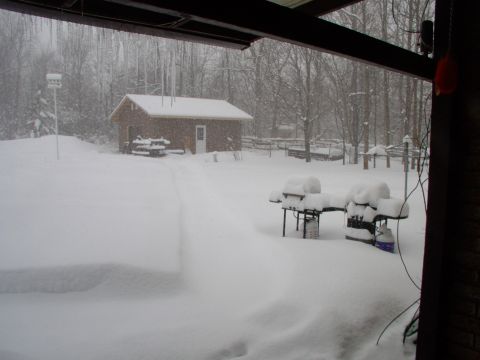 1986 Ford Bronco - 10 feet this Winter already. Here comes another 20 inches