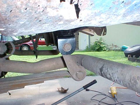 1975 Chevrolet Blazer - leaf spring re attached to shackle