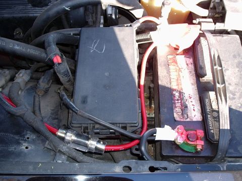 2003 Ford Crown Victoria - Upgraded the ground wires and batt terminals. Nothing fancy, but works well.