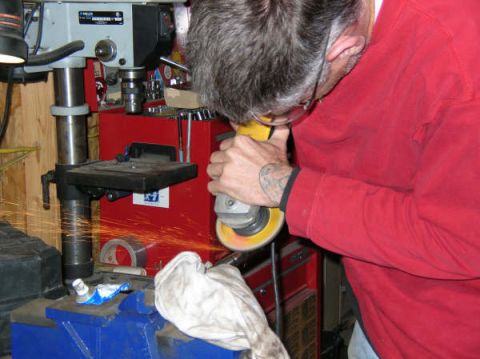 1975 Chevrolet Blazer - grinding the shift rails as per instructions