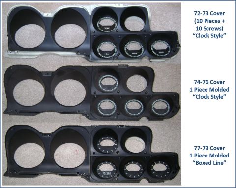 1972 Ford Ranchero - Gauge Covers Front