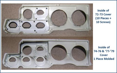 1972 Ford Ranchero - Gauge Covers Inside