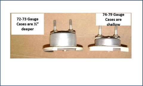 1972 Ford Ranchero - Gauge Depths