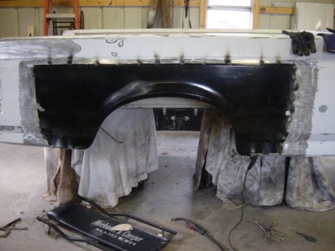 1983 Ford Bronco - Don't do it this way, it's very hard to get a big section like this straight.