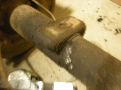 1993 Ford Bronco - Exhaust pipe with bracket, likely from a vehicle's undercarriage.