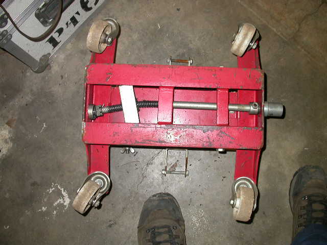 The Dana 60 owned my Harbor Freight tranny jack.