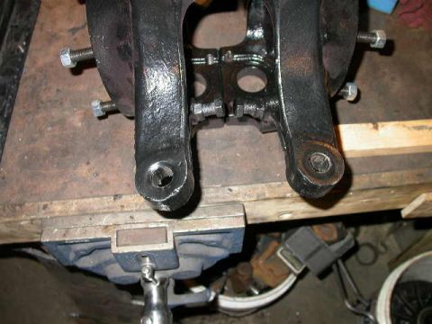 1990 Ford Bronco - Grrrrr....it looks like the previous owner reamed out the passenger side knuckle, and now the TRE won't fit.