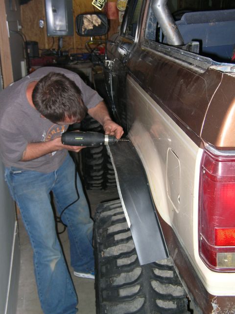 1985 Ford Bronco II - Drilling one of 140 holes