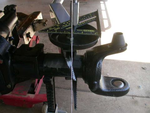 1990 Ford Bronco - After the axle is centered you need to make sure that the radius arm mounts are sitting square on the axle. My passenger side one was prett…