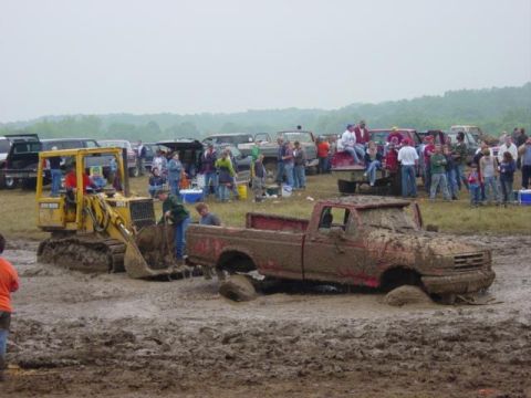 1983 Ford Bronco - He was stuck out for about 3 hrs, they finally got him out by lifting the backend up