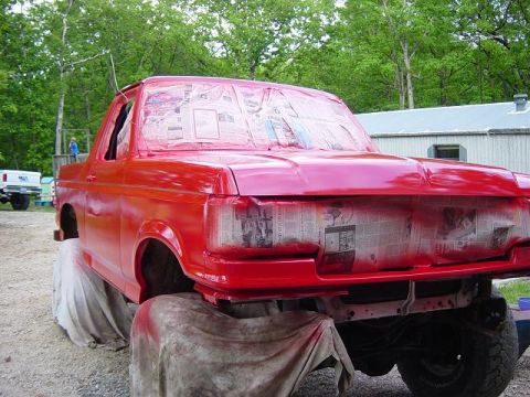 1983 Ford Bronco - $20 for a gallon of Enamel Paint, $8 for a gallon of thinner, One color Bronco Priceless!