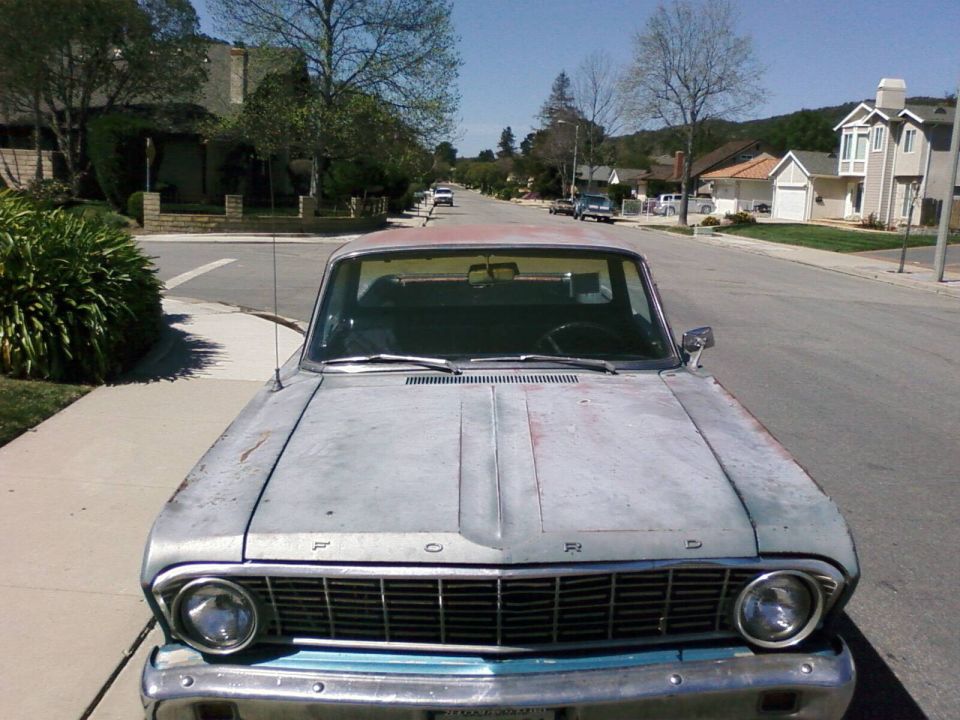 1964 Ford Ranchero front view, faded paint