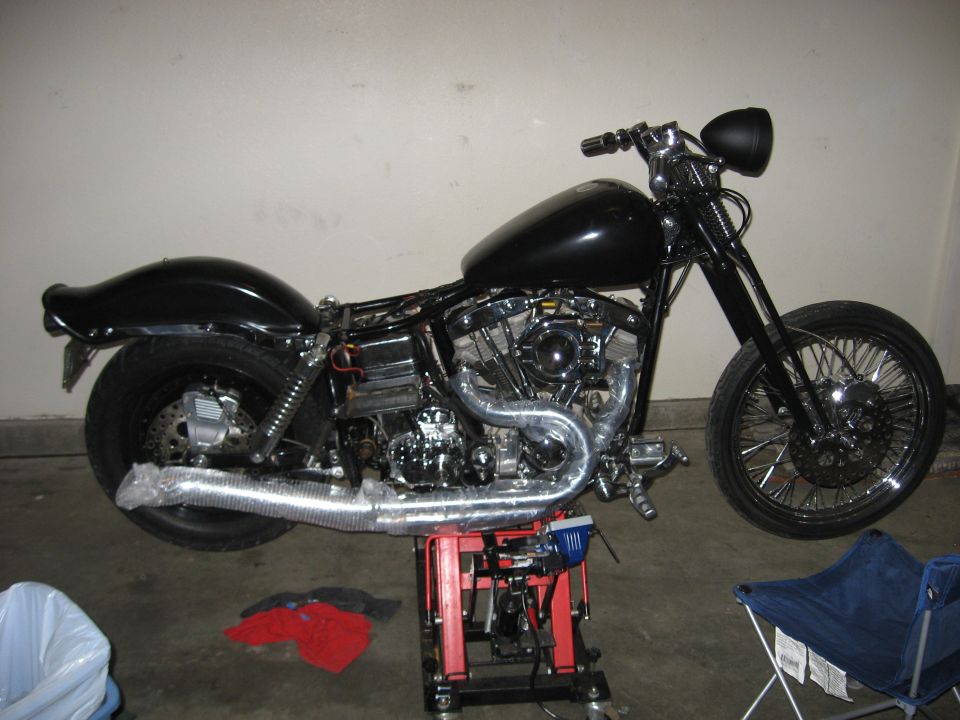 1979 Shovelhead FXE cycle shack 2 into 1 exhaust