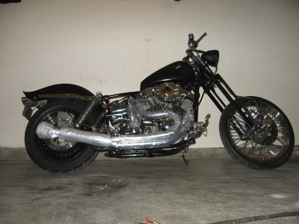 1979 Shovelhead FXE cycle shack 2 into 1 exhaust