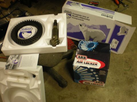 1993 Ford Bronco - Yukon Gear & Axle differential components and an ARB Air Locker are shown, suggesting off-road vehicle upgrades.