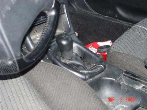 1993 Ford Probe - The photo shows the interior of a car, focusing on the gear shifter and a timestamp from March 2, 2008.