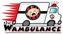 1996 Ford Bronco - An illustrated ambulance, labeled 'the WAMBULANCE', is depicted in motion with a cartoon face on its side.