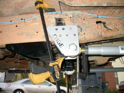 1990 Ford Bronco - I needed some additional clamping to make sure that the radius arm mount sat flat on the frame while I was drilling some holes to bolt it i…