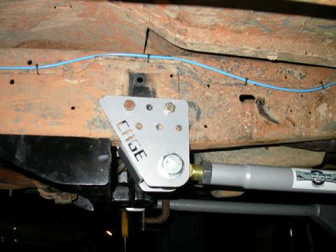 1990 Ford Bronco - I just put in a couple bolts through one side of the bracket to hold it temporarily while I'm working on the rest of the set up. I'll fab u…