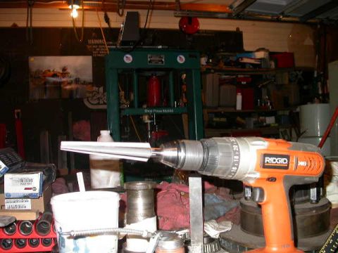 1990 Ford Bronco - 1.5 inch per foot tapered reamer, ready to ream the knuckles for knuckle under. Remember to use a lot of oil when cutting with one of these…