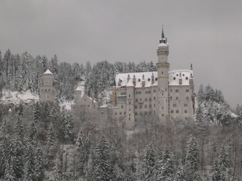 2003 Jeep TJ - A castle stands atop a hill, blanketed in snow amidst a winter forest.