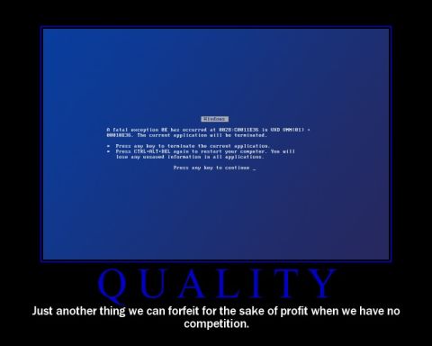 1996 Ford Bronco - A Windows blue screen error message is displayed, indicating a system crash.