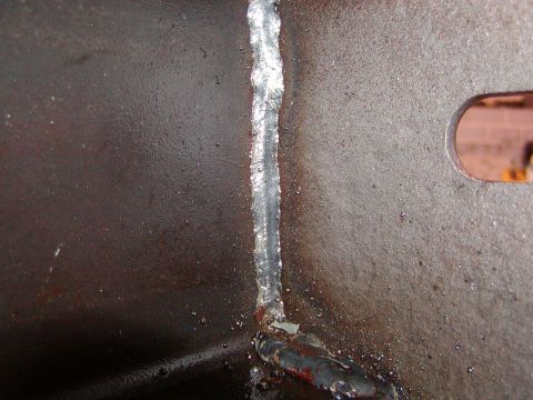 1991 Ford Bronco - This photo shows a close-up view of a welded metal frame, not a 1991 Ford Bronco.