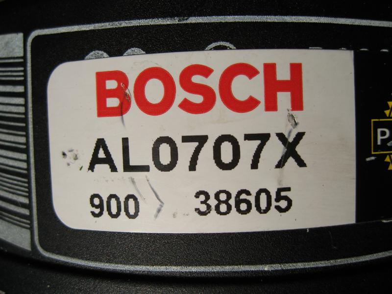 Bosch AL0707X part label with numbers 900 and 38605