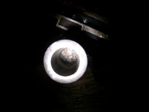 1990 Ford Bronco - Can't have it sliding around in there, so I welded it in place on both ends. It's about six inches deep in there, so I had to borrow a stic…
