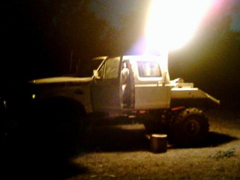1992 Ford F-350 - This modified 1992 Ford F-350 pickup truck is equipped for off-road use with large tires.