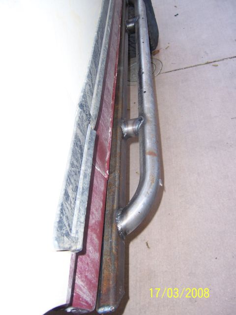 1991 Ford Bronco - Custom steel sliders fabricated for off-road use.