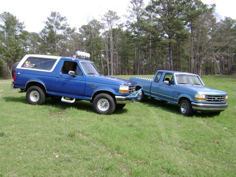 1993 Ford Bronco - the Bronc and Trav's F150 March 2008 Flat Rock