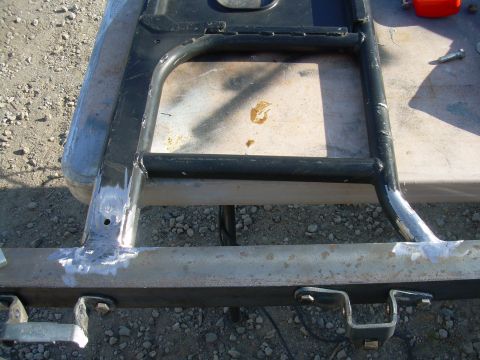 1991 Ford Bronco - Metal frame with welds and brackets, likely part of a vehicle chassis or accessory.