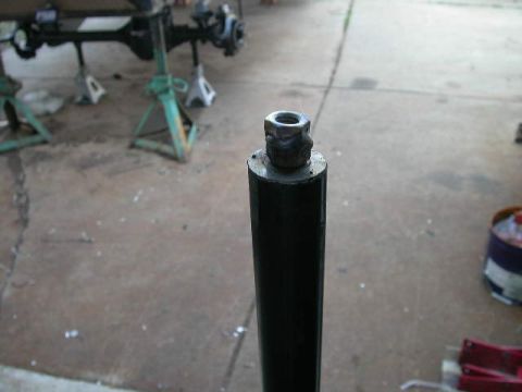 1990 Ford Bronco - Solution: Weld a 1/2" nut to the center slug. Weld it inside the nut so you don't wind up accidentally welding the slug to the tube. Then w…