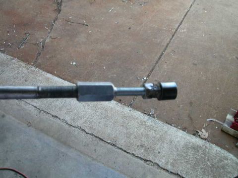 1990 Ford Bronco - That second nut gives you something to thread your slide hammer adapter into, and the slide hammer will pull it right out. It took three hi…