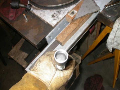 1990 Ford Bronco - Looking down in the end of the cut out tube adapter you can see that it was only threaded in a half inch of so. We couldn't unscrew this th…