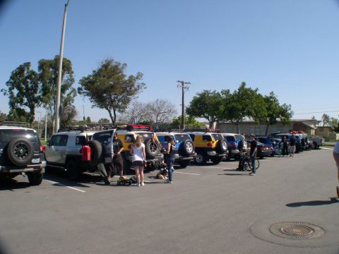 2007 Toyota FJ Cruiser - A group of Toyota FJ Cruisers are parked together on a sunny day.