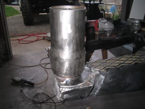 1989 Ford Bronco - Hub after a bunch of cutting and grinding.