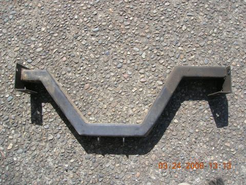 1996 Ford Bronco - A V-shaped metal crossmember part is shown resting on a gravel surface, with a timestamp in the corner.