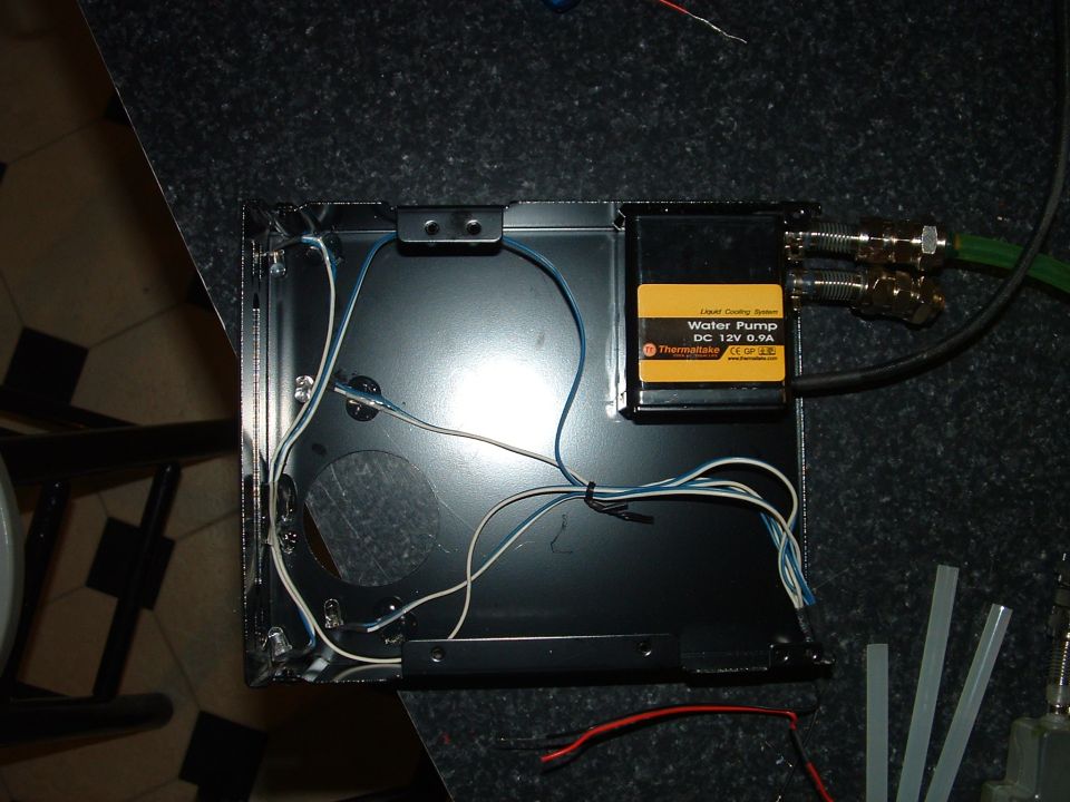The only problem with the thermaltake kit I have is that you cannot see the water level. They give you a 5 1/4" bay unit where you should be able to see but you cant... so I added 4 bright blue LED's... pulled from the crappy case and hot glued in place
