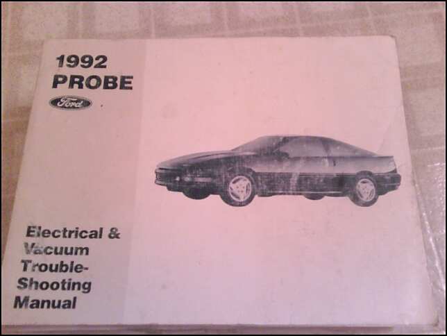 1992 Ford Probe Electrical & Vacuum Troubleshooting Manual cover, side view of car