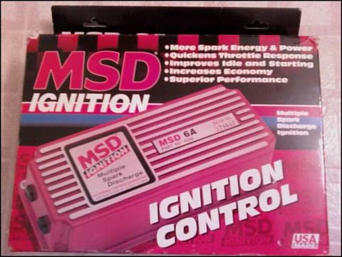 1992 Ford Probe - Box for an MSD Ignition Control unit, showing product name and features.