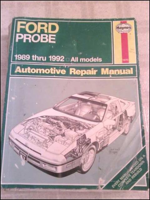 1992 Ford Probe - This Haynes repair manual covers Ford Probe models from 1989 through 1992.