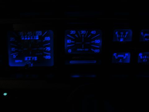 1984 Ford F-250 - Blue inverted wedge LED's installed