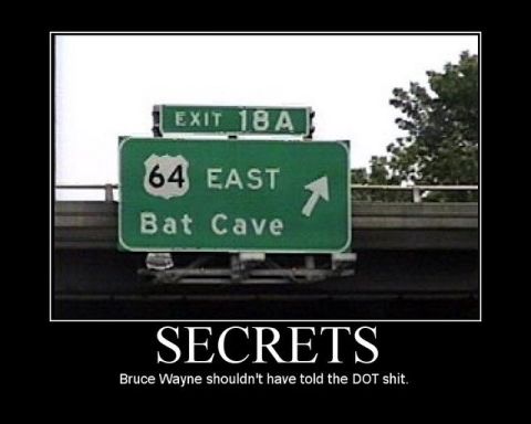 1984 Ford Bronco - Highway exit sign points the way to Bat Cave, Exit 18A.